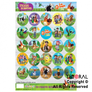 LA GRANJA DE ZENON STICKERS AUTOADHESIVOS X 24 UNIDADES